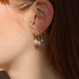 Pendientes colgantes de perlas pequeñas