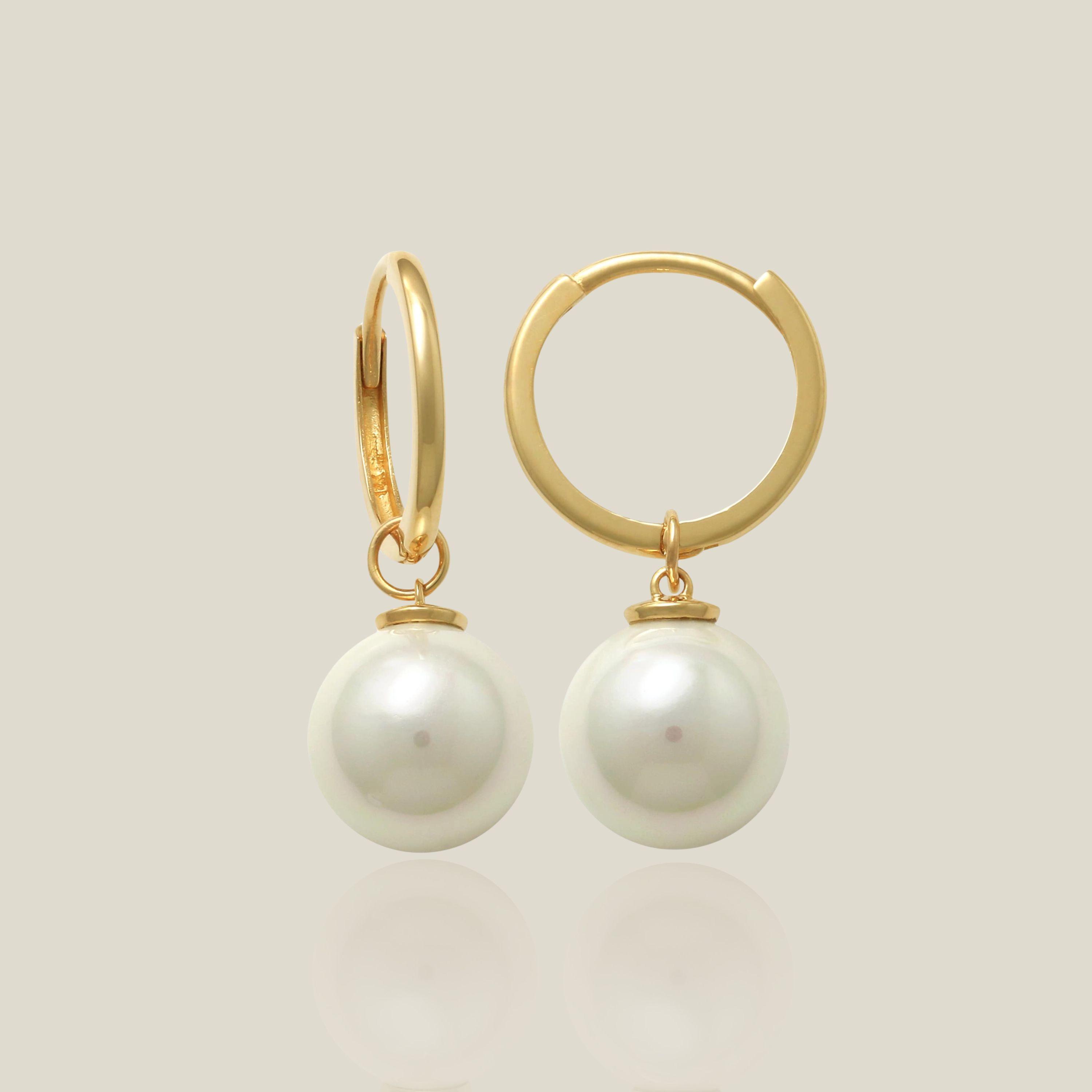 Bold Pearl Drop Earrings - Anygolds