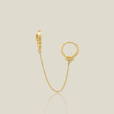 Handcuff Chain Double Hoop Earring