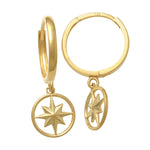 Star Compass Drop Earrings - Anygolds