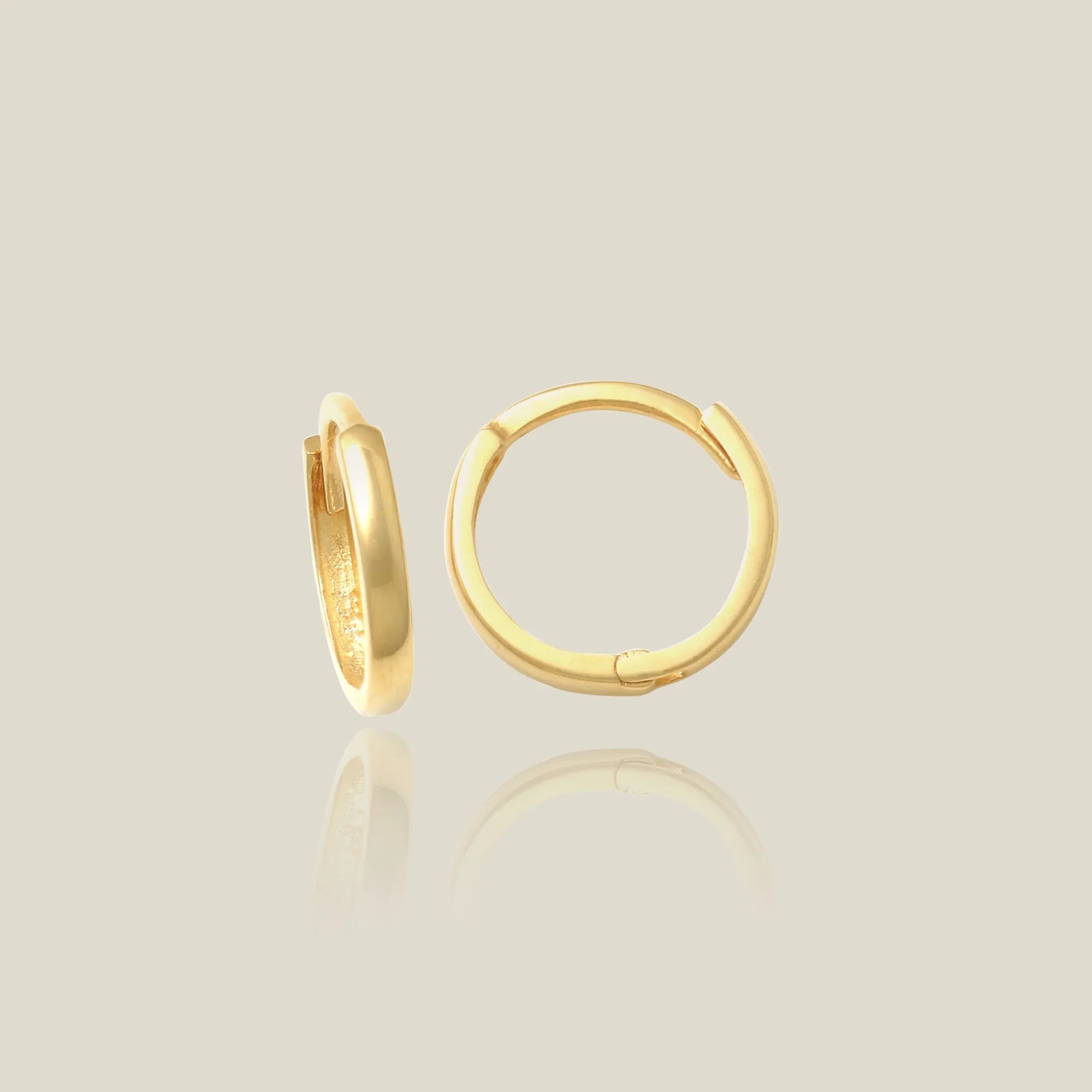 Seamless Huggie Hoop Earrings (Multiple Sizes) - Anygolds