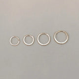 14K Solid Gold Seamless Huggie Hoop Earrings (Multiple Sizes) – Anygolds