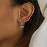 Piercing de perno con forma de diamante