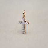 Diamond Prong Cross Pendant