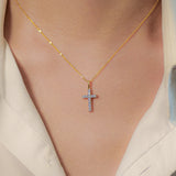 Diamond Prong Cross Pendant