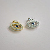 Diamond & Sapphire Evil Eye Pendant - Anygolds