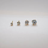 CZ Round Stud Earrings