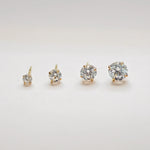 CZ Round Stud Earrings - Anygolds