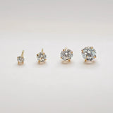 CZ Round Stud Earrings - Anygolds