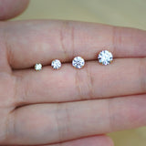 CZ Round Stud Earrings