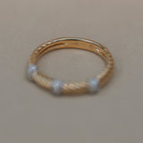 Triple Pavé Lab Grown Diamond Cable Ring