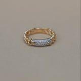 Pavé Link Lab Grown Diamond Cable Ring