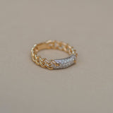 Pavé Link Lab Grown Diamond Cable Ring