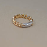 Pavé Link Lab Grown Diamond Cable Ring