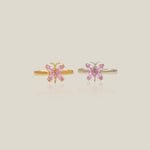 Marquise Pink CZ Butterfly Toe Ring - Anygolds