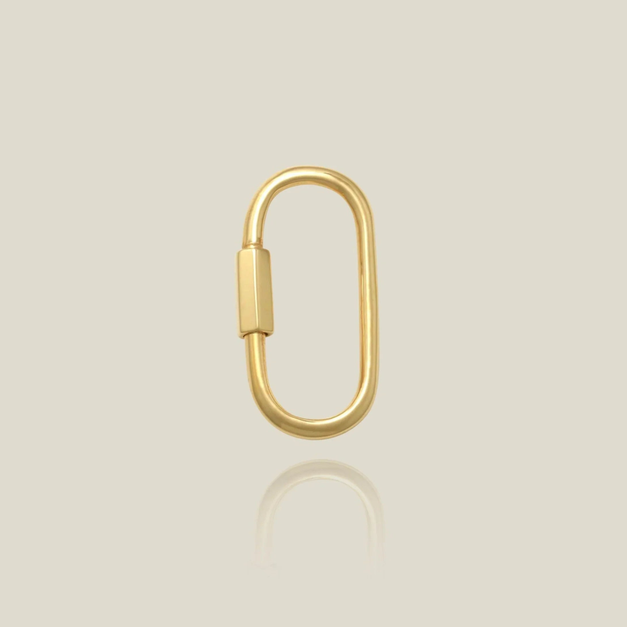 14K gold carabiner connector for charms