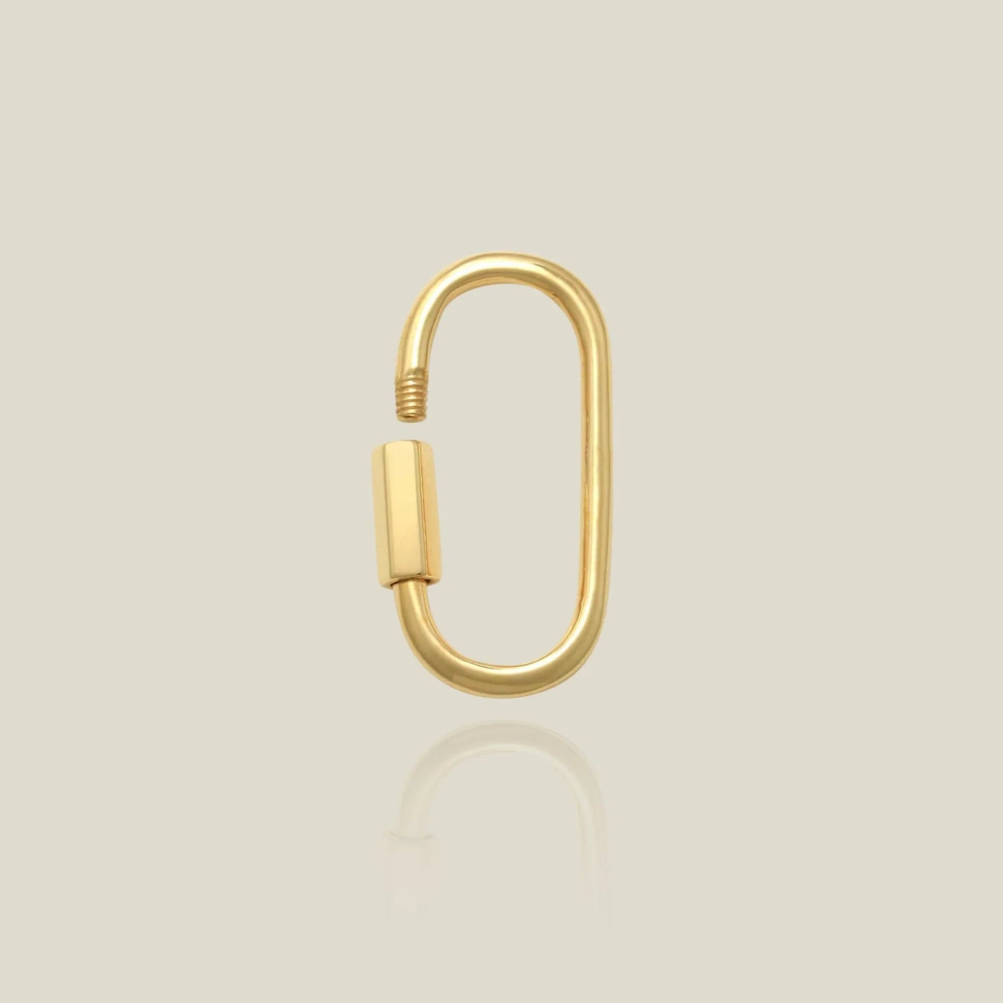 14K gold carabiner connector for charms
