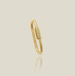 14K Solid Gold Oval Carabiner Screw Connector – Anygolds