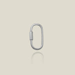 14K Solid Gold Oval Carabiner Screw Connector – Anygolds