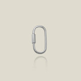 14K Solid Gold Oval Carabiner Screw Connector – Anygolds