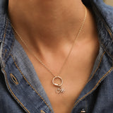 Stone & Horseshoe Charm