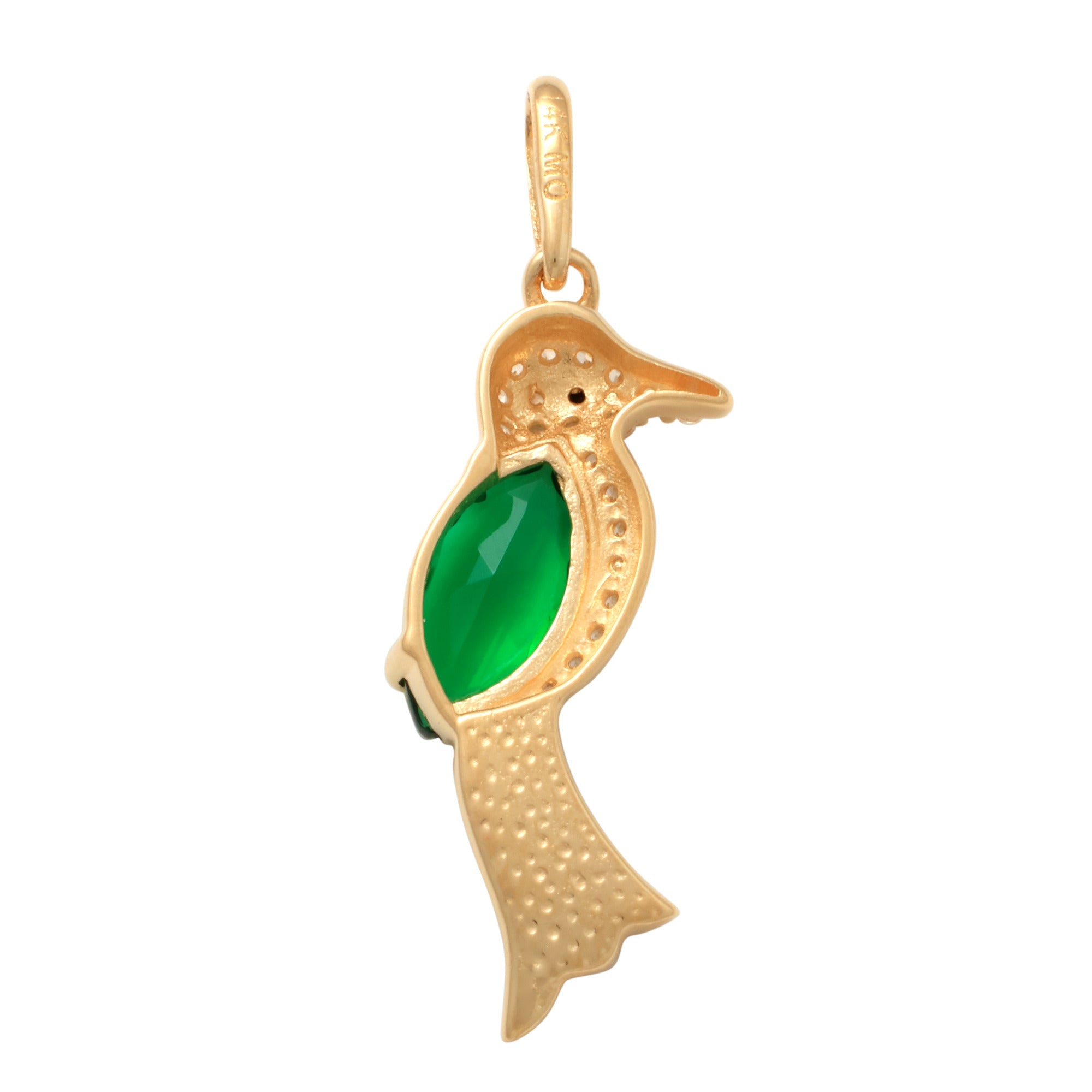 Marquise Stone Hummingbird Pendant - Anygolds