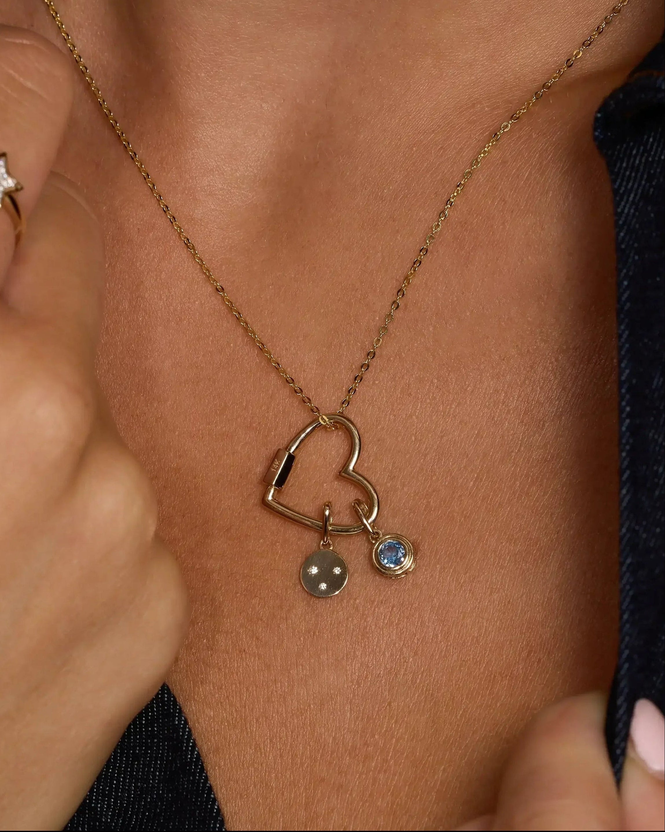 14K Solid Gold Heart Screw Connector – Anygolds