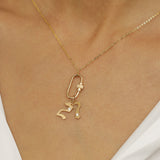 Diamond Number Pendant - Gothic Style