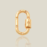 14K Solid Gold Diamond Carabiner Charm Connector – Anygolds
