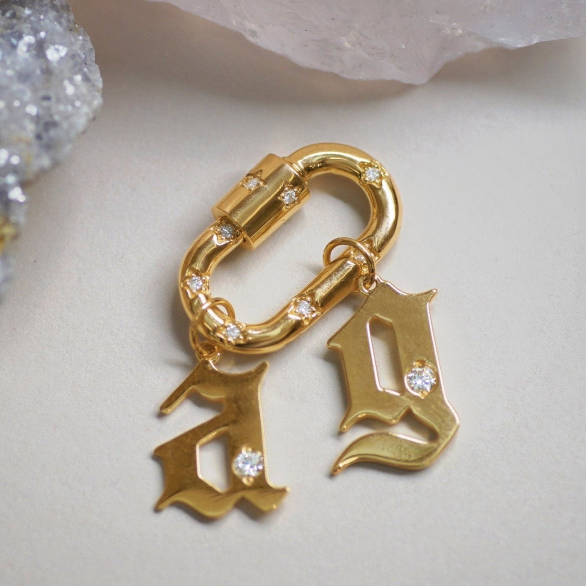Diamond Oval Carabiner Screw Connector - Anygolds