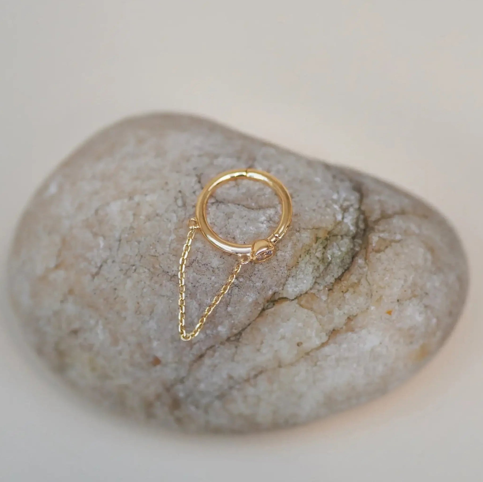CZ Chain Clicker Hoop - Anygolds