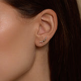 Piercing Hoja Curva con Circonita