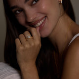 Princess Cut Lab Grown Diamond Cable Ring