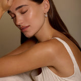 Triple Teardrop Dangle Stud Earrings