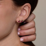 Cherry Gem Stud Earrings