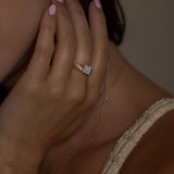 Princess Cut Lab Grown Diamond Cable Ring