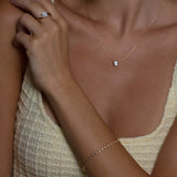 Princess Cut Lab Grown Diamond Cable Ring