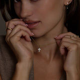 Pavé Cross Lab Grown Diamond Pendant