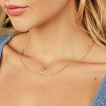 Accent Heart with Diamond Necklace - Anygolds