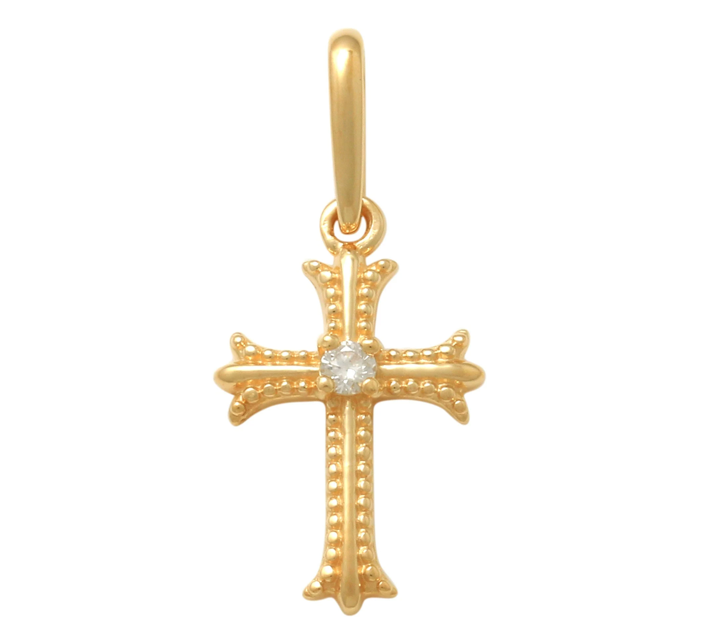 Diamond Gothic Cross Pendant - Anygolds