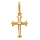 Diamond Gothic Cross Pendant - Anygolds