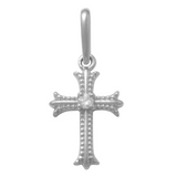 Diamond Gothic Cross Pendant - Anygolds