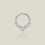 Piercing Aro Hoja Espiga CZ