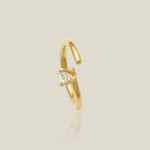 14K Solid Gold Gemstone Continuous Hoop – Anygolds