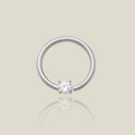 14K Solid Gold Gemstone Continuous Hoop – Anygolds