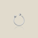 CZ Ball Horseshoe Hoop