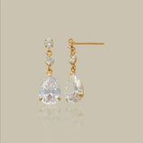Triple Teardrop Dangle Stud Earrings