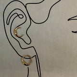 Crescent Moon Face Stud - Anygolds