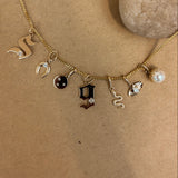 Diamond Gothic Number Pendant