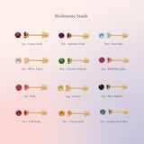 Birthstone Stud Earrings